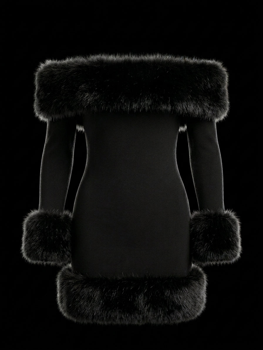 Vestido · Vestido Plush Hombro Descubierto