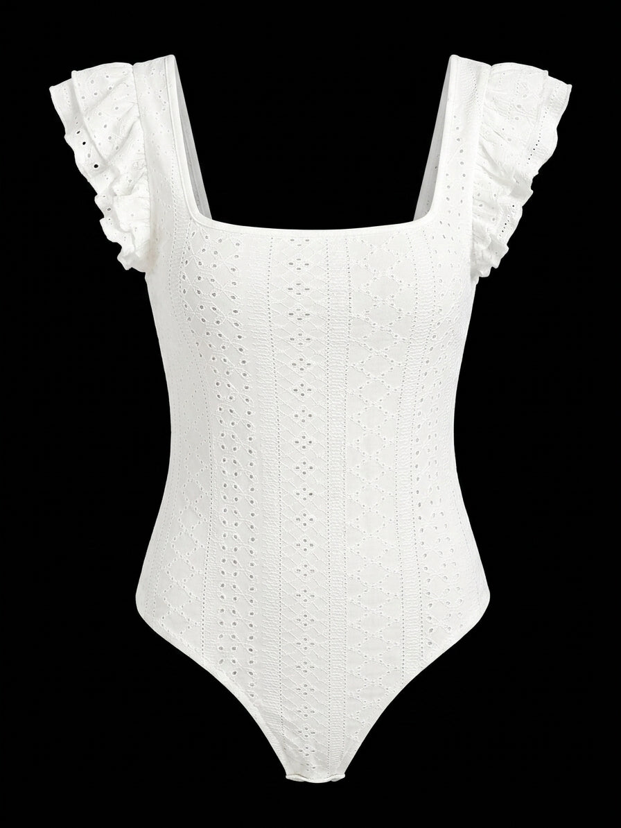 Top · Top Cuello Cuadrado Volantes