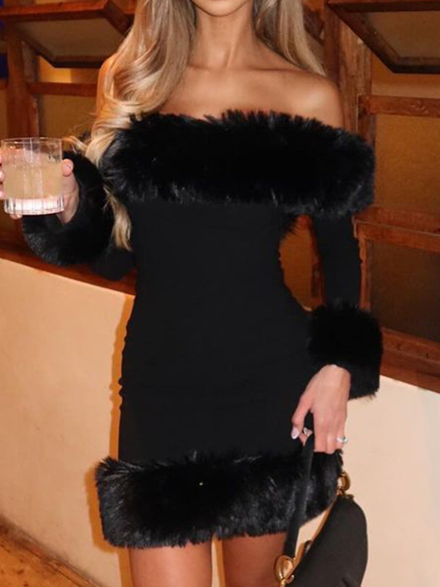 Vestido · Vestido Plush Hombro Descubierto